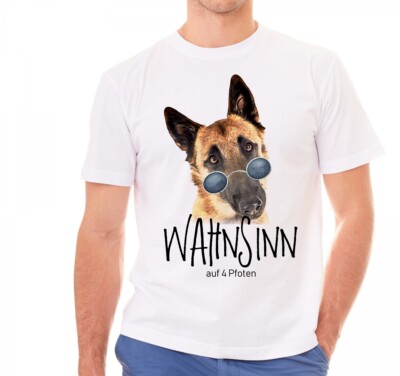 Malinois Wahnsinn Pfoten Unisex T-Shirt Hunde Motiv Mali Siviwonder - Main Image