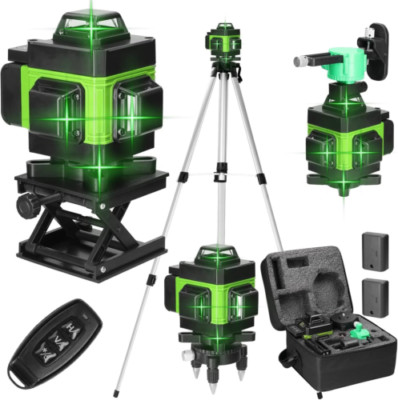 Geevorks Laser Wasserwaage 16 Linien 4 x360° Selbstnivellierende Linien... 
