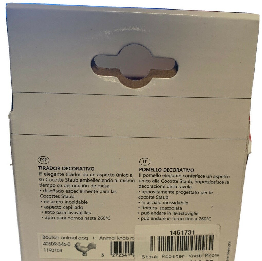 STAUB　ルースターノブ Staub Rooster Knob – Cutlery and More
