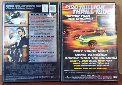 The Fast and the Furious FAST FURIOUS (LOT OF 2) 25192309021
