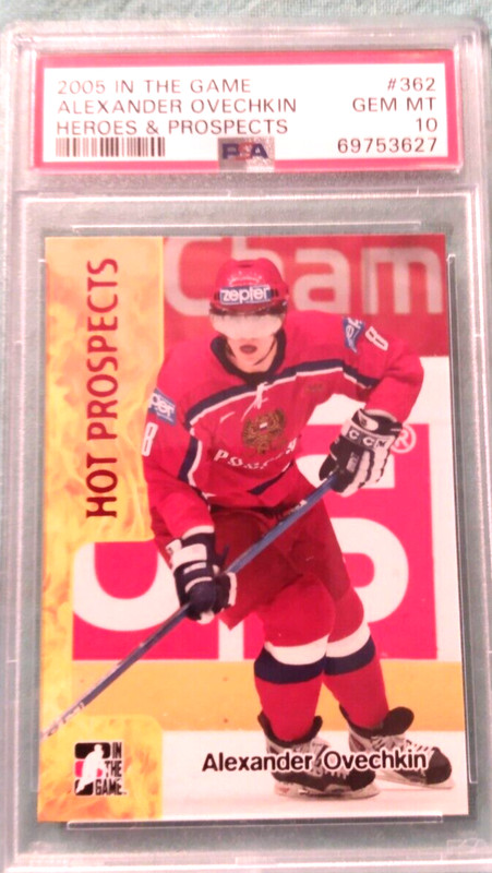 ALEX OVECHKIN ROOKIE CARD 2005 IN THE GAME # 362 PSA 10