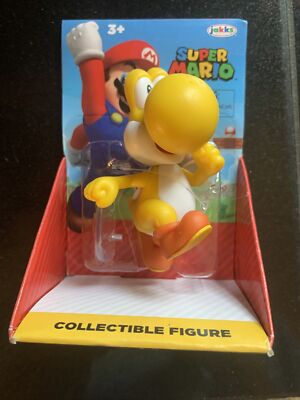 World of Nintendo  Super Mario Yellow Yoshi Jakks New 2 In. Figure