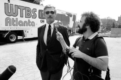 Ted Turner und Wgsts Tom Houck bei offizieller CNN-Startveranstaltung 1980 4 x 6 Foto