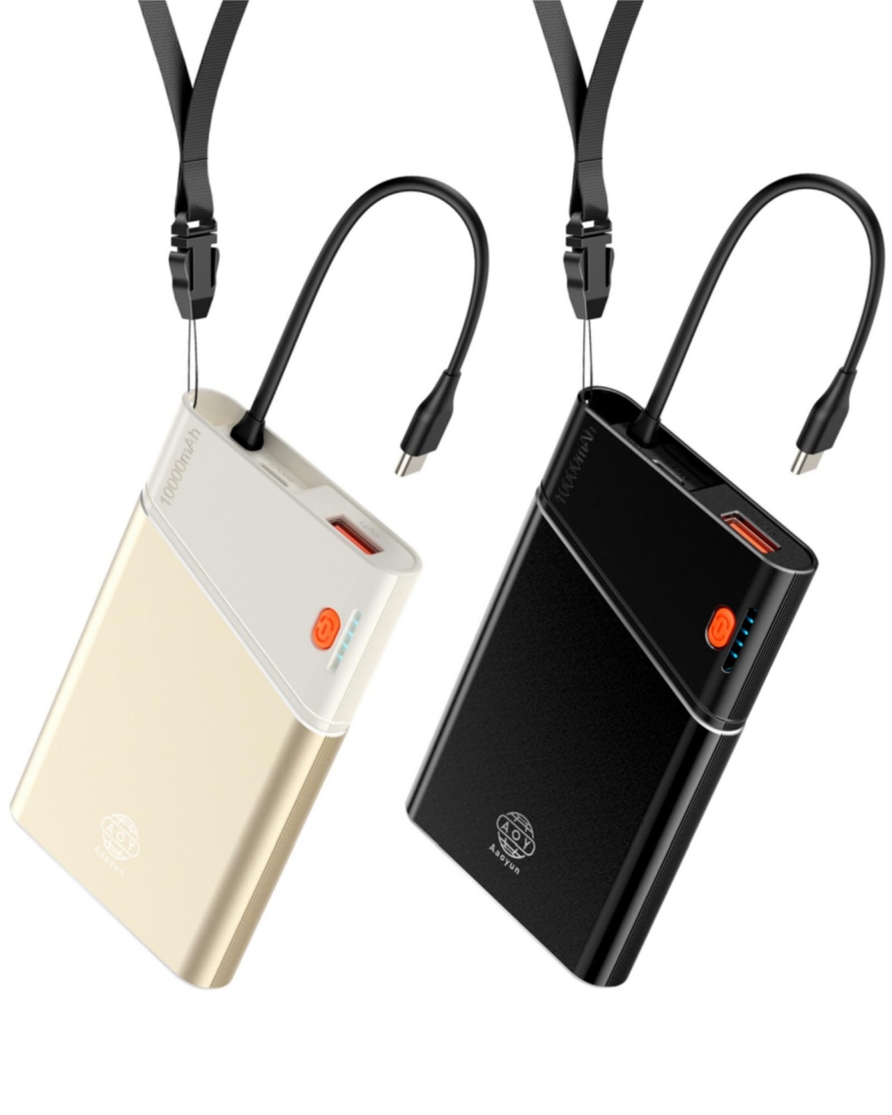 Aaoyun 2-Pack 10000mAh Power Bank with 22.5W PD Fast Charging Portable Charger for Smartphones and Devices