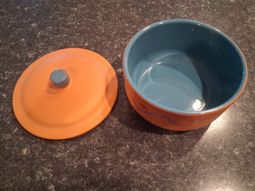 Vtg HiMark Portugal Terra Cotta Turquoise 2 Covered Serving Bowls & 4 Bowls - Picture 17 of 20