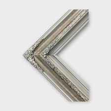 14 x 18 In Stock-Traditional compo ornate wood frame, silver frame, wood picture