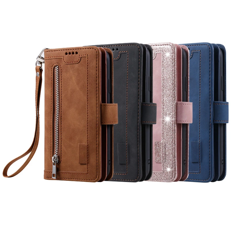 Zip Leather Wallet Case Multi Card Flip Cover for Huawei P40/P30/P20 Lite Pro - Image 2 of 4