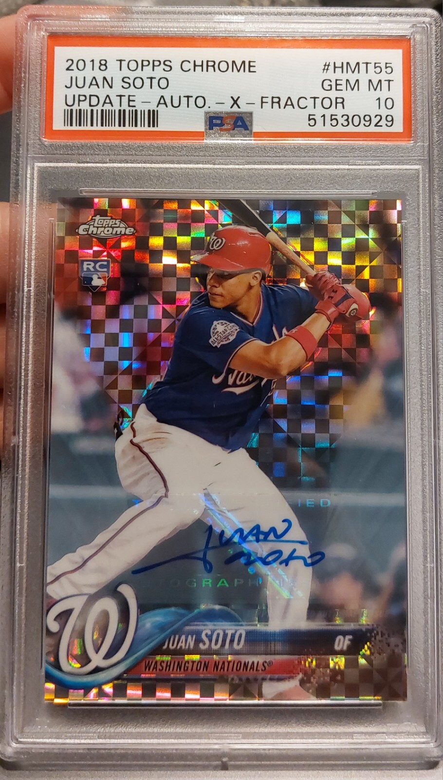 2018 Topps Chrome Juan Soto X-Fractor RC Auto Rookie /125 PSA 10 💥💥