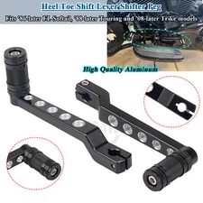 Black CNC Heel Toe Shift Lever W/ Peg for Harley Electra Glide Road King Softail