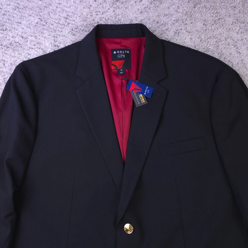 Blazer Delta GPS Ropa Para Hombres 46 Aerolíneas Chaqueta Uniforme Piloto Negro Mezcla de Lana Foto 4 de 4