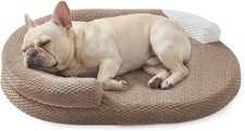 Orthopedic Oval Dog Beds Large Sized Dog Washable Oval with Removable Cover
