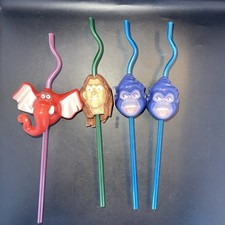 McDonald's Happy Meal Toys - Vintage 1999 - Tarzan Sound Straws - Set of 4