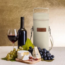 Wine Carrier Bag Insulated 1 Bottle Cooler Protection Carrying Tote Case Travel