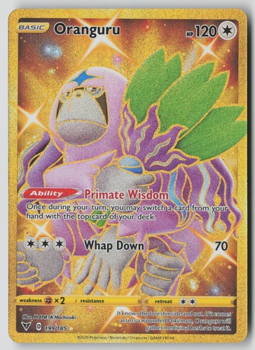 Oranguru 199/185 Secret Rare Vivid Voltage Pokemon Holo NM