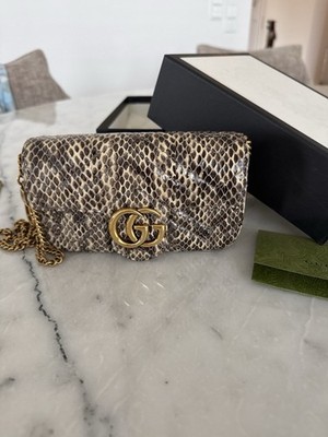 Gucci Super Mini marmont python