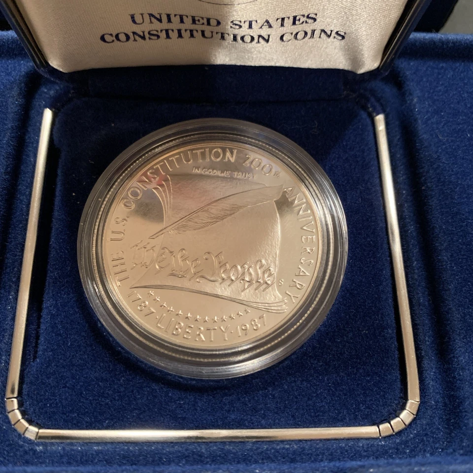 3 U.S. SILVER DOLLARS - CONSTITUTION - LIBERTY- JEFFERSON - PROOF! - Image 3 of 4