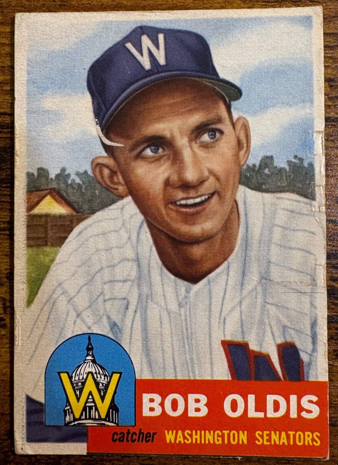 1953 Topps #262 Bob Oldis - Washington Senators - HIGH NUMBER