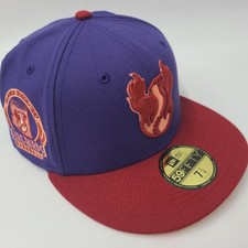 Phoenix Firebirds Hat Fitted 7 1/4 New Era 59Fifty Purple MiLB Inaugural Patch