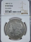 1889-CC CARSON CITY MORGAN SILVER DOLLAR  NGC VF DETAILS Cleaned