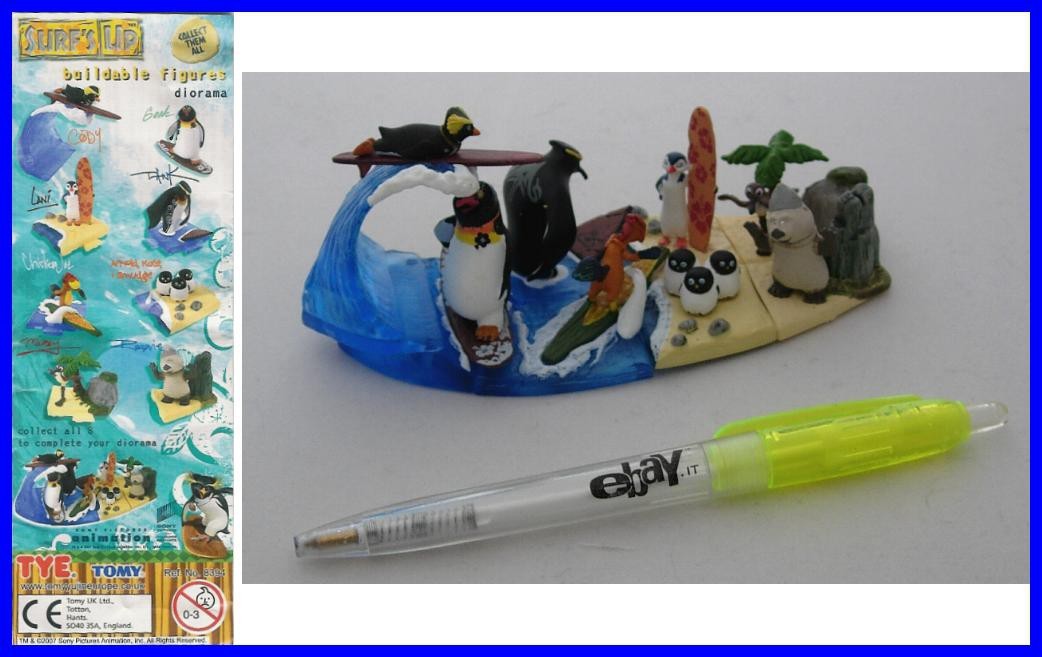 SELTENES SET 8 Figuren Sammlung SURFs UP PINGUINE Penguins ORIGINAL TOMY Gashapon 4990₽