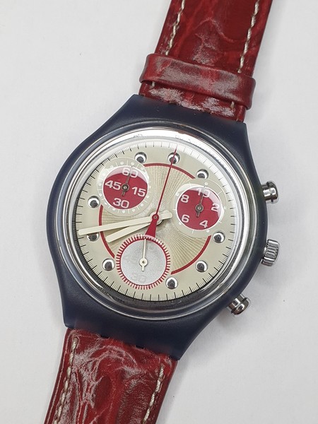 Swatch Chrono Sweet Delight SCM108 - funktioniert - 37mm