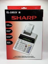 Sharp EL-1801V 12-digit, 2-color printing calculator OPEN Box
