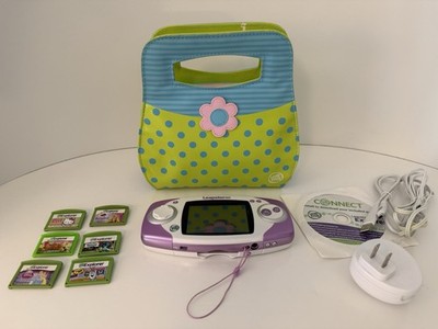 LEAPFROG LEAPSTER GS Explorer, Purple Console & Camera With 9 Games Tested