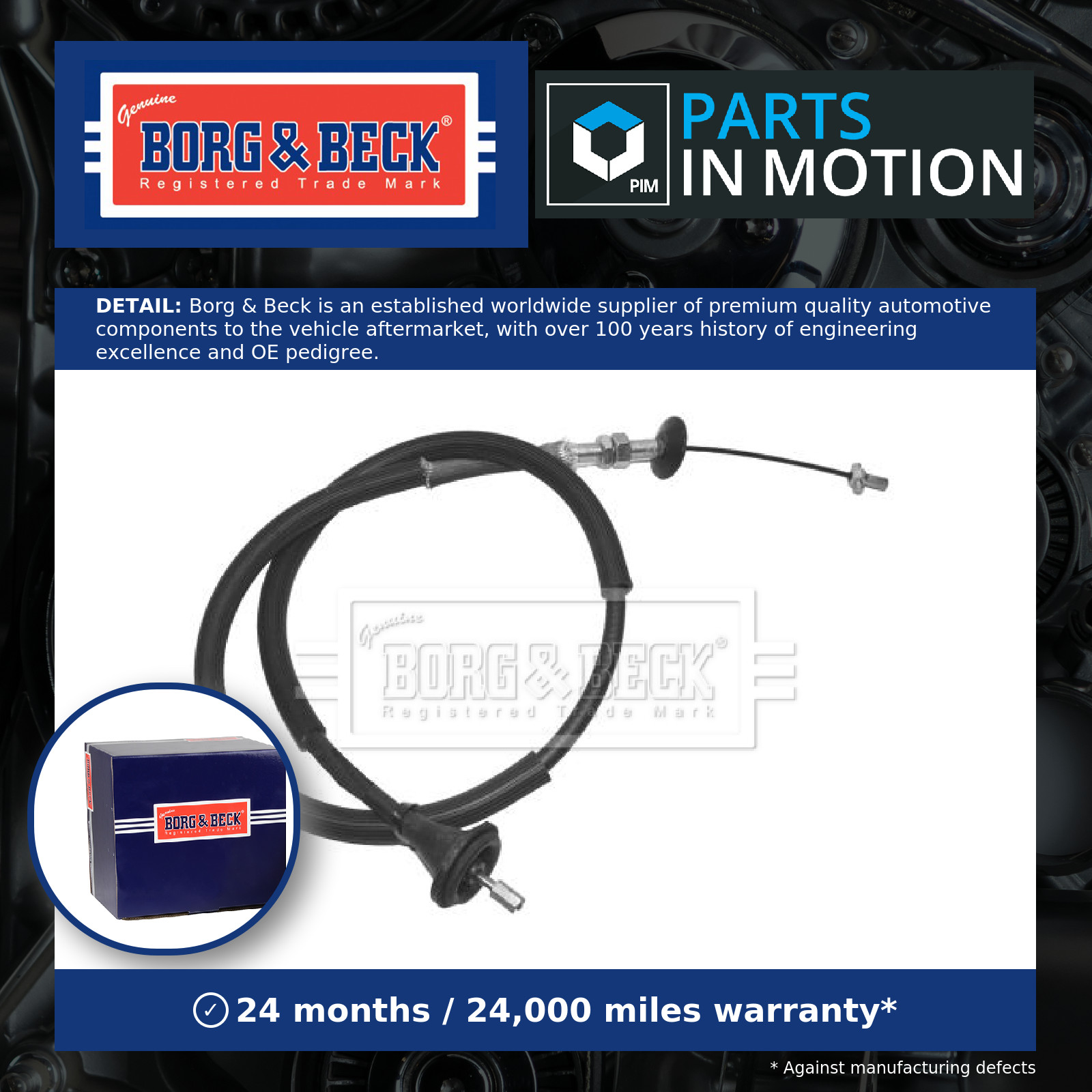 Clutch Cable BKC1477 Borg & Beck 6025170659 Genuine Top Quality Guaranteed New