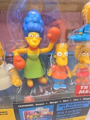 The Simpsons 5 Original Figures 2003 Now & and Then Playmates