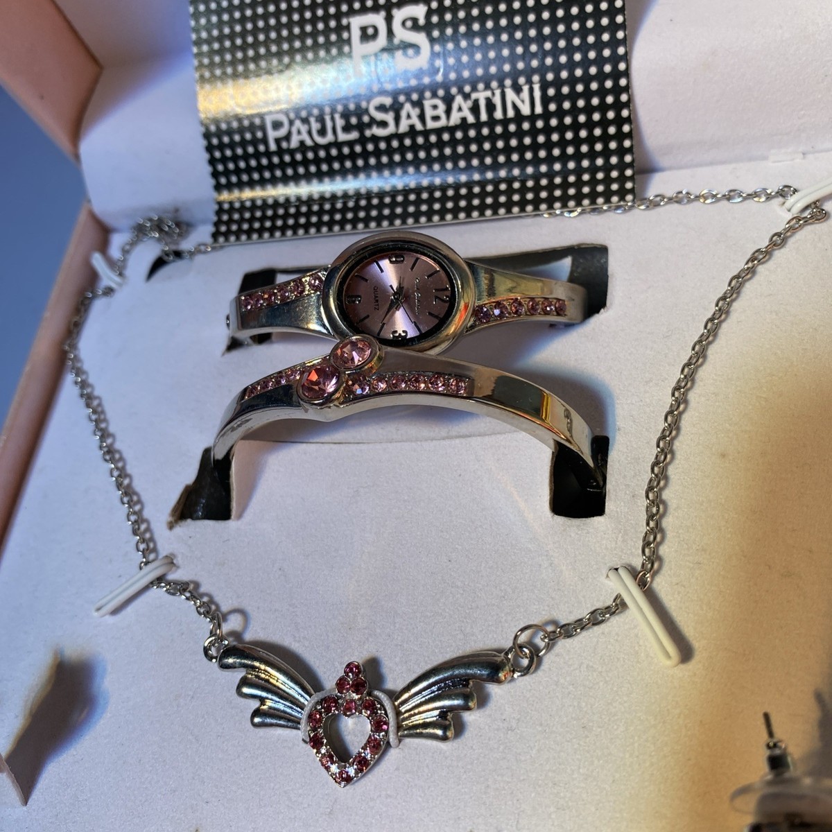 Paul Sabatini Jewellery Set Watch Bracelet Necklace And Earrings