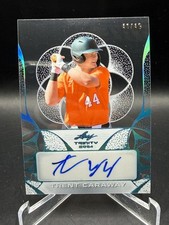 2024 Leaf Trinity - Clear Autographs Trent Caraway #CA-TC1 Platinum /49 (AU, RC)