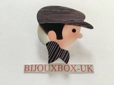 LEA STEIN VINTAGE GAVROCHE BROSCHE.  Beste Vintage Auswahl Online.