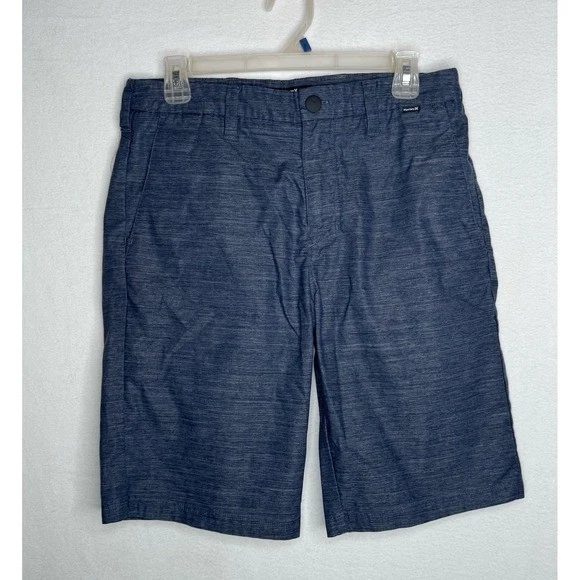 Hurley Hybrid Walk Shorts Men's 30 Blue Heather Dri Fit Stretch Performance EUC