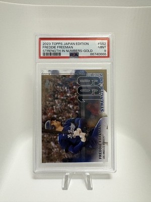 2023 Topps Japan Edition Strength in Numbers Freddie Freeman Gold /25 PSA 9 Pop1