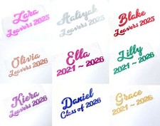 Custom personalised school leaver college 2026 shirt iron on transfer decal DIY