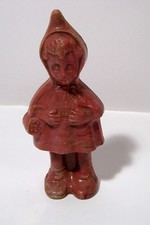 Antique Little Red Riding Hood Celluloid Rattle Figure Toy See Video Fairy Tale