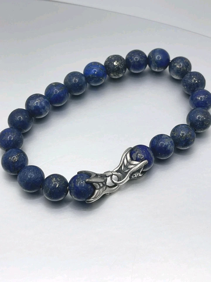 Raro Brazalete David Yurman Espiritual 10 MM Cuentas para Hombre LAPISLÁZULI Foto 4 de 4