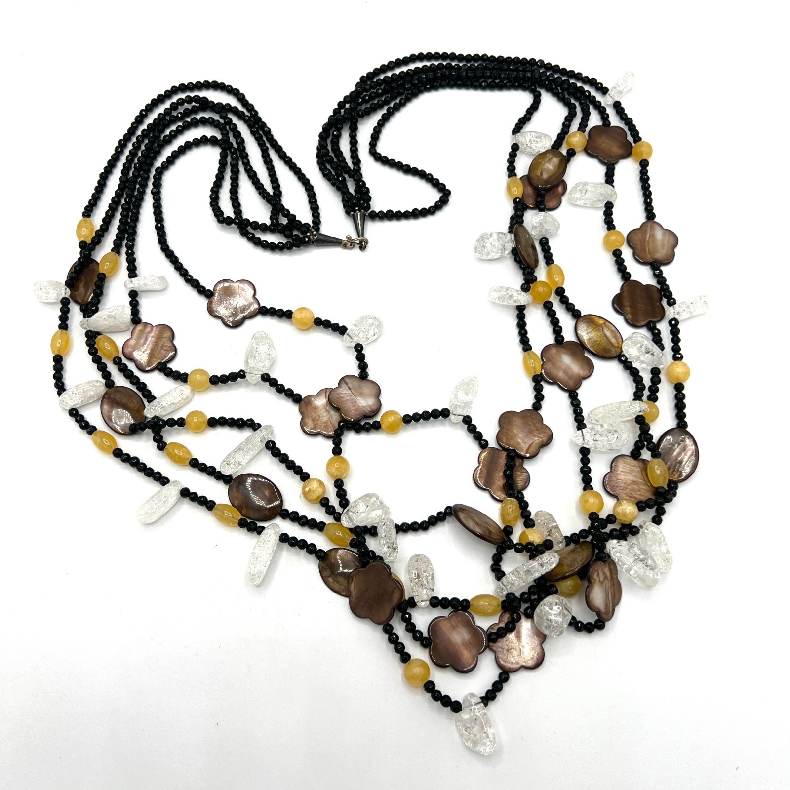 Vintage Artisan-Made Multi-Strand Statement Neckl… - image 1
