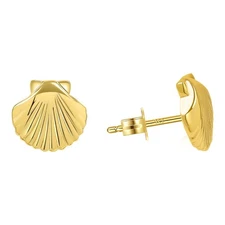 Shell Earrings for Womens Hypoallergenic 14K Gold Seashell Earrings for Womens G