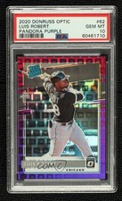 2020 Donruss Optic FOTL Purple Pandora Prizm 85/99 Luis Robert #62 PSA 10 1qe0