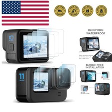 Screen Protector for Go Pro Hero 12/Hero 11/Hero 10/ Hero 9 Black,Ultra Clear...