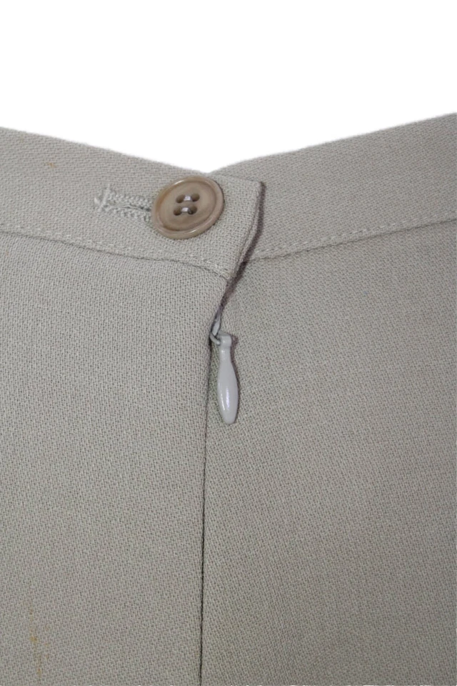 Giorgio Armani Le Collezioni Womens Back Zip Pencil Skirt Brown Wool Size 4 - Image 4 of 4