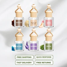 AROIC Car Air Freshener 6 Pack for Women Unisex Hanging Essential Oil Diffuser
