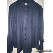 Armani Collezioni Navy Button Down Shirt Size Large