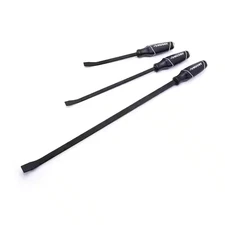 Wrecking Pry Bar Set Angled Tip Prying Lifting Jobsite Construction (3-Piece)