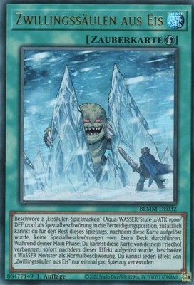 yugioh 1x twin pillars of ice BLMM-EN032 ULTRA 1ST EDITION GERMAN