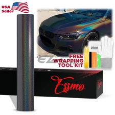 ESSMO PET Laser Flip Gloss Rainbow Gray Auto Car Vehicle Vinyl Wrap Decal Sheet