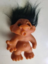 Vintage Thomas Dam Troll Doll, Norfin, Denmark Playmate O MOUTH