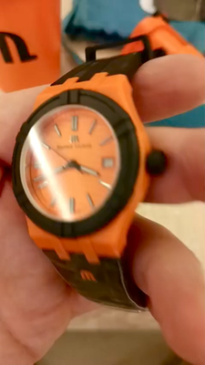 🟠⚫ Maurice Lacroix AI2008-50050-300-0 Aikon #tide Watch + Cup +