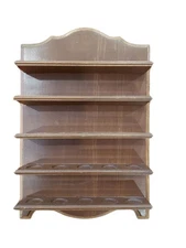 Franklin Mint Wall Thimble Display Wood Holds 25 Thimbles Hanging Shelf